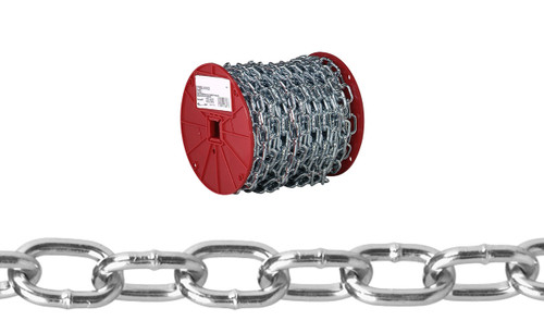 Campbell 0722927 2/0 Passing Link Chain, Blu-Krome, 125' per Reel