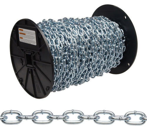 Campbell 0726727 #2 Straight Link Machine Chain, Blu-Krome, 125' per Reel