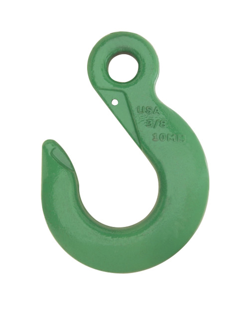 Campbell 5646615 3/8" Cam-Alloy Eye Sling Hook, Grade 100, Painted Green, Bulk