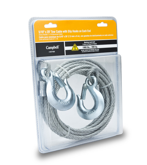 Campbell 5977920 5/16" X 20' EYE SLIP HOOK EACH END