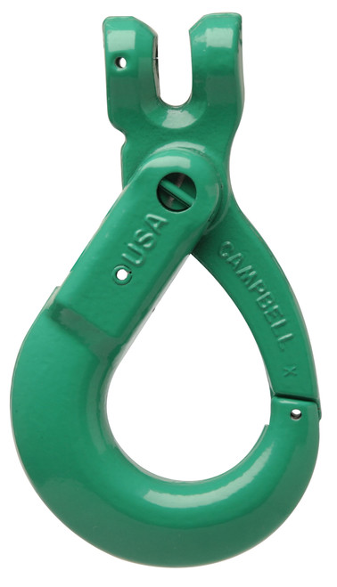 Campbell 5748895 1/2" Cam-Lok Self Locking Clevis Hook, Grade 100, Painted Green, Bulk