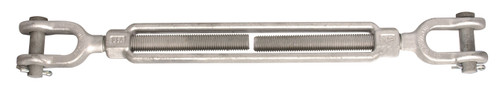 Campbell 6250533 1-1/2" x 18" Jaw & Jaw Turnbuckle, Forged Carbon Steel, Galvanized, Bulk