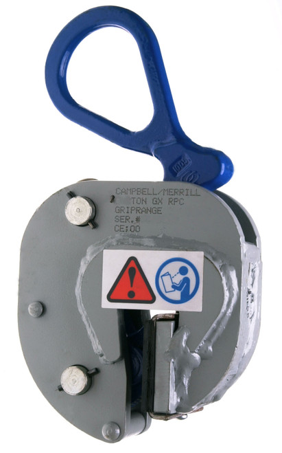 Campbell 6423600 GX Rubber Pad (Non-Marring) Clamp, 1/16" - 3/8" Grip, 1/2 Ton WLL