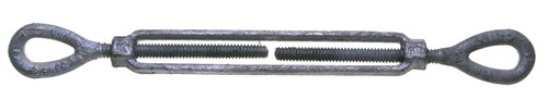 Campbell 6250328 1-1/4" x 18" Eye & Eye Turnbuckle, Forged Carbon Steel, Galvanized, Bulk