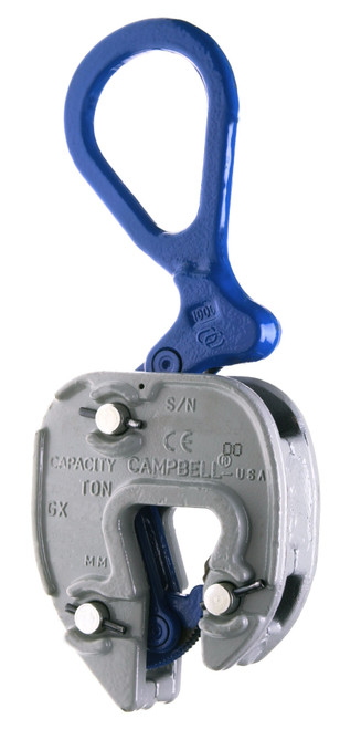 Campbell 6423923 GX Plate Clamp, 3/4"- 1-3/8" Grip, 1 Ton WLL
