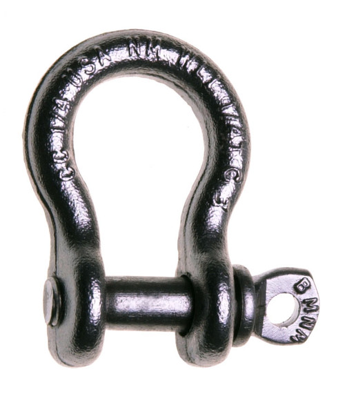 Campbell 6402107 7/16" Stainless Steel Screw Pin Anchor Shackle, Forged Type 316, Bulk