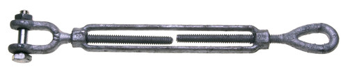 Campbell 6250409 5/8" x 6" Jaw & Eye Turnbuckle, Forged Carbon Steel, Galvanized, Bulk