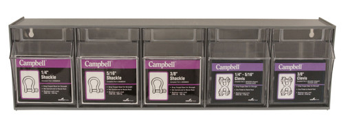 Campbell B0720002 Shackle & Clevis Tilt Bin Display Assortment