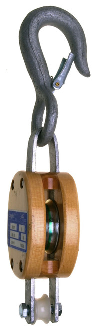 Campbell 7205336 3001AF, 3" Single, Regular Wood Shell Block, Bronze Bushed, Galvanized