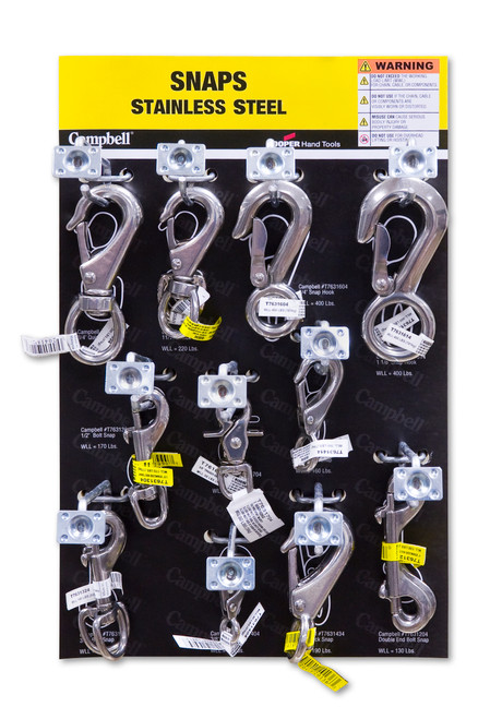 Campbell DD0720172 Display,Stainless Steel Snaps