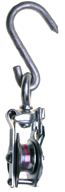 Campbell 7380601 Lineman's Snatch Block for Light Conductor Cable, Roller Bushed, w/Hook