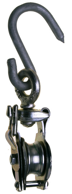 Campbell 7380602 Lineman's Snatch Block for Light Conductor Cable, Bronze Bushed, w/Hook