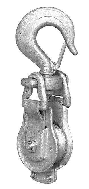 Campbell 7336624 4102V, 6" Steel Extra Heavy Eastern Pattern Snatch Block,BB, Galvanized