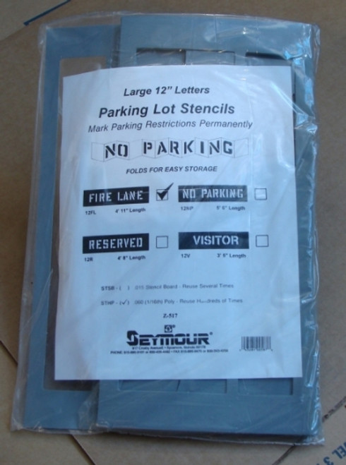 Seymour Z-515 Reusable Heavy Duty Stencils, 12" No Parking