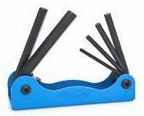 Allen 56644G 6 Pc Metric Hi-Vis Fold-up Blue Hex Key Wrench Set