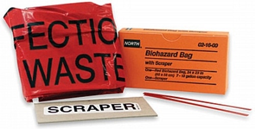 021600 North Biohazard Bag With Scraper