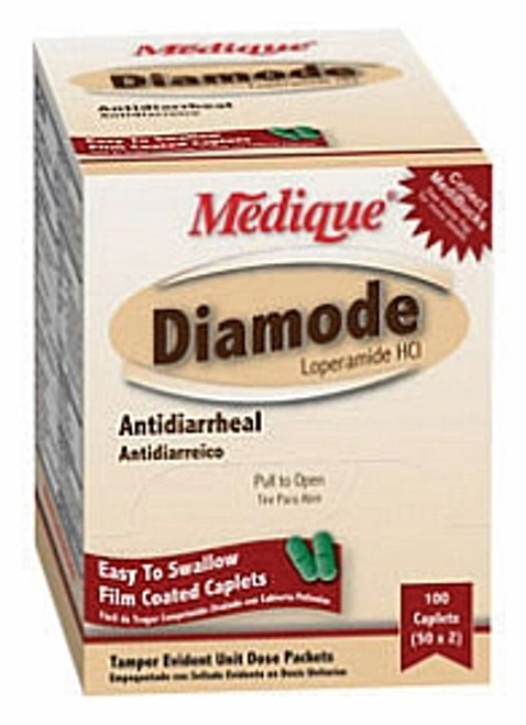 20033  Medique Diamode Anti-Diarrhea Caplets (1 Per Package, 100 Packages Per Box)