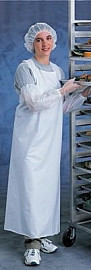 Ansell 56-003-33X44 33" X 44" Clear CPP 8 mil Vinyl Apron With Sewn Edge