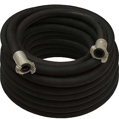 3/4" Blast Hose Assembly, Black, 100 Feet, Aluminum Fittings (20F-10034BLK1004AL)