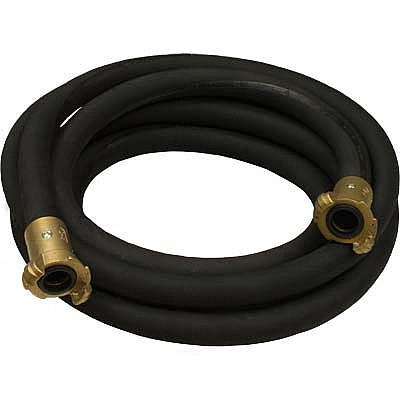 3/4" Blast Hose Assembly, Black, 25 Feet, Brass Fittings (20F-10034BLK0254BR)