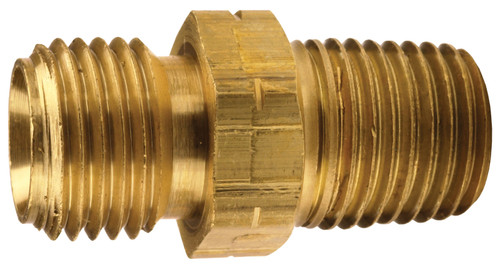 Dixon 1580904C 9/16"-18 Left UNF Thread x 1/4" NPTF, Brass, 5/8" Hex
