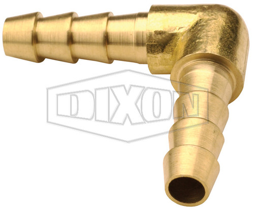 Dixon 1770303C 3/16" x 3/16" Barbed 90 Deg Splicer Brass