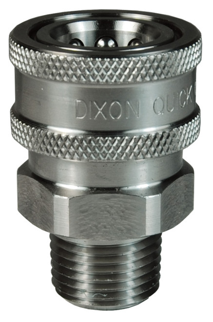 Dixon 2VM2-SS-E 1/4" H-STYLE COUP, 1/4" MNPT, 316SS Body Material: 316 STAINLESS Body Size: 1/4"