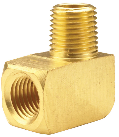 Dixon 3040604C 3/8" Fem NPTF x 1/4" Male NPTF 90 Deg Brass Extruded Street Elbow