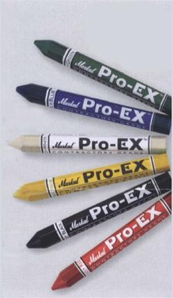 Markal 80603 Pro-Ex Contractors Grade Lumber Crayons Black Carded, Each