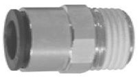 DIXON 31751013 Metric Push-In Male Connectors,Nickel-plated Brass