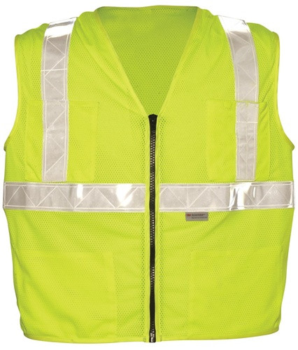 OK-1 OK-SVLM ANSI Class II Zipper Surveyor Vest Size:4XL (56-64")