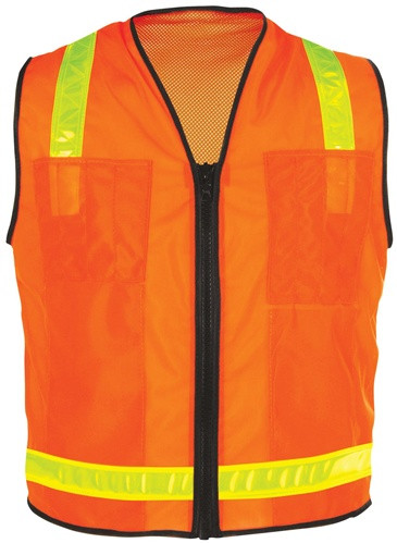OK-1 OK-SVCMBO1 Zipper Surveyor Vest Size:3XL (52-56")