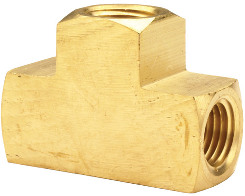 Dixon 3220202C 1/8" NPTF Brass Extruded Fem Tee