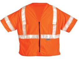 OK-1 OK-SVO3-04 ANSI Class II Zipper Surveyor Vest with Sleeves Size:M/L (38-42")