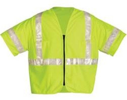 OK-1 OK-SVL3-04 ANSI Class III Zipper Surveyor Vest with Sleeves Size:3XL (52-56")