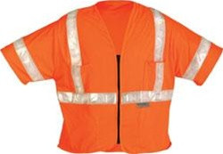 OK-1 OK-SVO3M-04 ANSI Class II Zipper Surveyor Vest with Sleeves Size:3XL (52-56")
