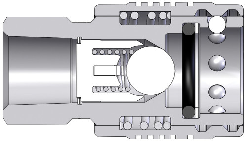 Dixon 4AGF6-PS 1/2" AG PUSH-PULL COUPL, 3/4" NPTF STEEL AG Body Material: STEEL Body Size: 1/2"