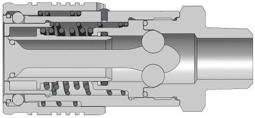 Dixon 4HTM4 1/2" ISO-FF COUPL, 1/2" M-NPTF, STE Body Material: STEEL Body Size: 1/2"
