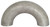 Dixon B2WUL-R100U 1" Unpolished Weld 180 Deg Return Bend 316L