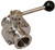 Dixon B5101S050CC-A 1/2" Clamp End Butterfly Valve w/ Pull Handle 316L Silicone Seats