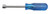 Xcelite 12 3/8" X 3" Fixed Handle Nutdriver, Blue Handle, Drilled Shaft