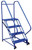 Vestil LAD-TGN-60-3-G Tip-N-Go Mobile Ladder, Grip Strut, Number of Steps: 3