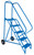 Vestil LAD-RF-4-G Roll-A-Fold Ladder, 4 Steps, Grip Strut