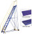 Vestil LAD-8-10-G Steel Rolling Warehouse Ladder, Grip Strut, 8 Steps