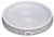 Vestil LID-1-PWT White Plastic Lid for 1 Gallon Pail, Tear Tab