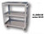 Vestil SCA3-2840 3-Shelf Aluminum Construction Service Cart, Shelf Size (WxL): 28"x40"