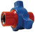 Dixon HU1502400 4" Steel Threaded Hammer Union 1502 Series, Red Sub, Blue Nut