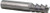1" Dia Solid Carbide High Performance 60 Deg End Mill, Uncoated, 3 Flute