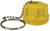 DIXON ME180-1 LP Gas Hose Plastic Dust Plugs with dust seal and chain assembly, yellow plastic