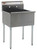 Eagle Group 2424-1-24-16/4 28" x 72 1/4" 16/430 stainless steel, one-compartment utility sink wit
